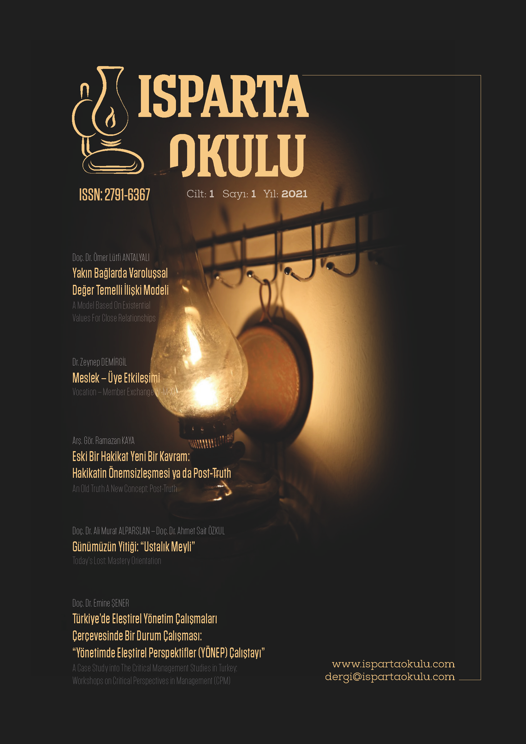 Cilt: 1 Sayı: 1 Yıl: 2021